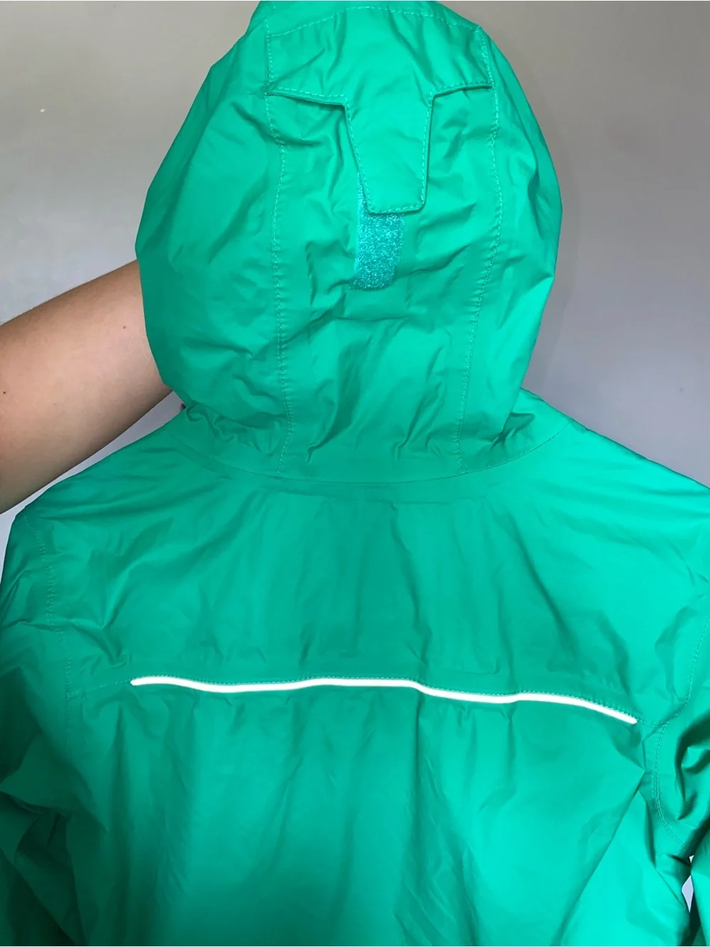 Columbia Kid Green Hooded Raincoat (Size M) 10/12